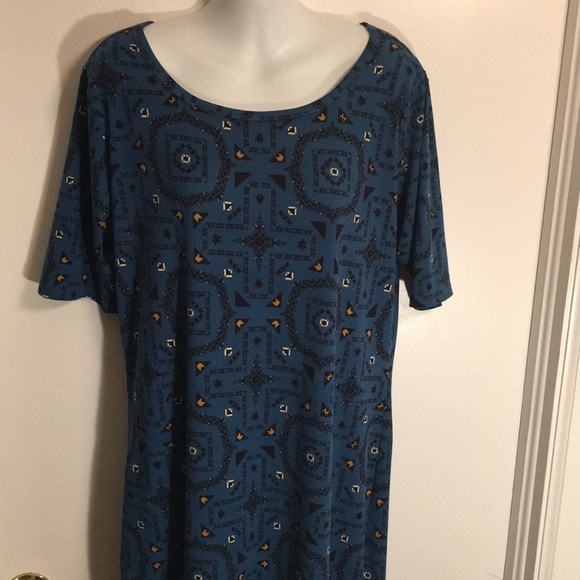 Turquoise tribal pattern Lularoe Julia dress XL - Picture 2 of 6